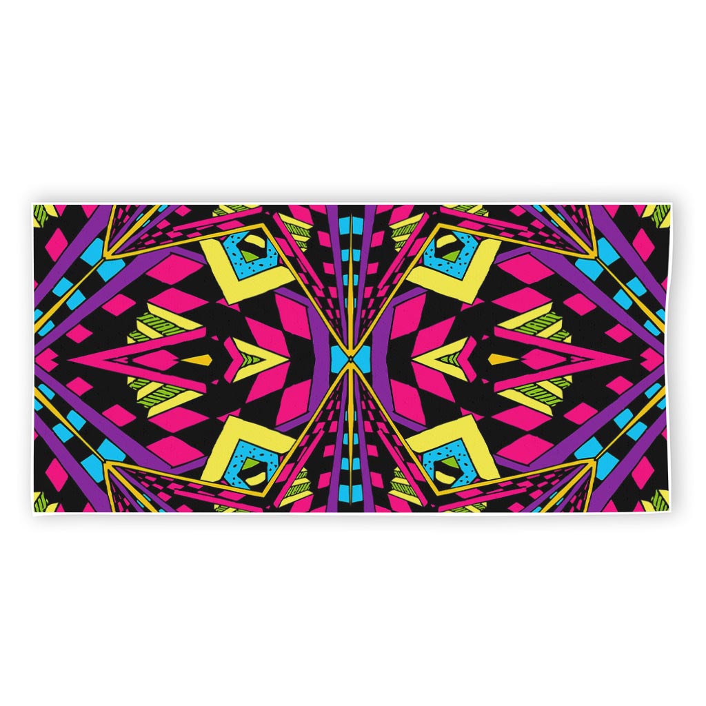 Psychedelic Ethnic Trippy Print Beach Towel