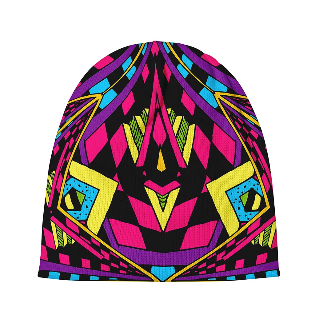 Psychedelic Ethnic Trippy Print Beanie
