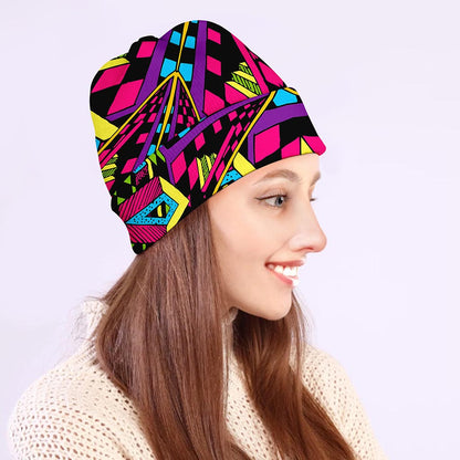 Psychedelic Ethnic Trippy Print Beanie