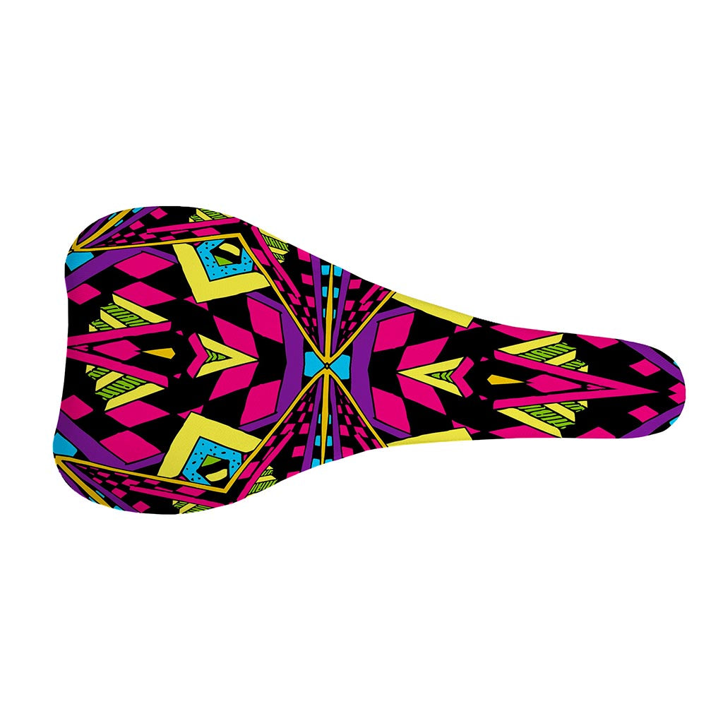 Psychedelic Ethnic Trippy Print Bicycle Seat Cover