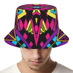 Psychedelic Ethnic Trippy Print Bucket Hat