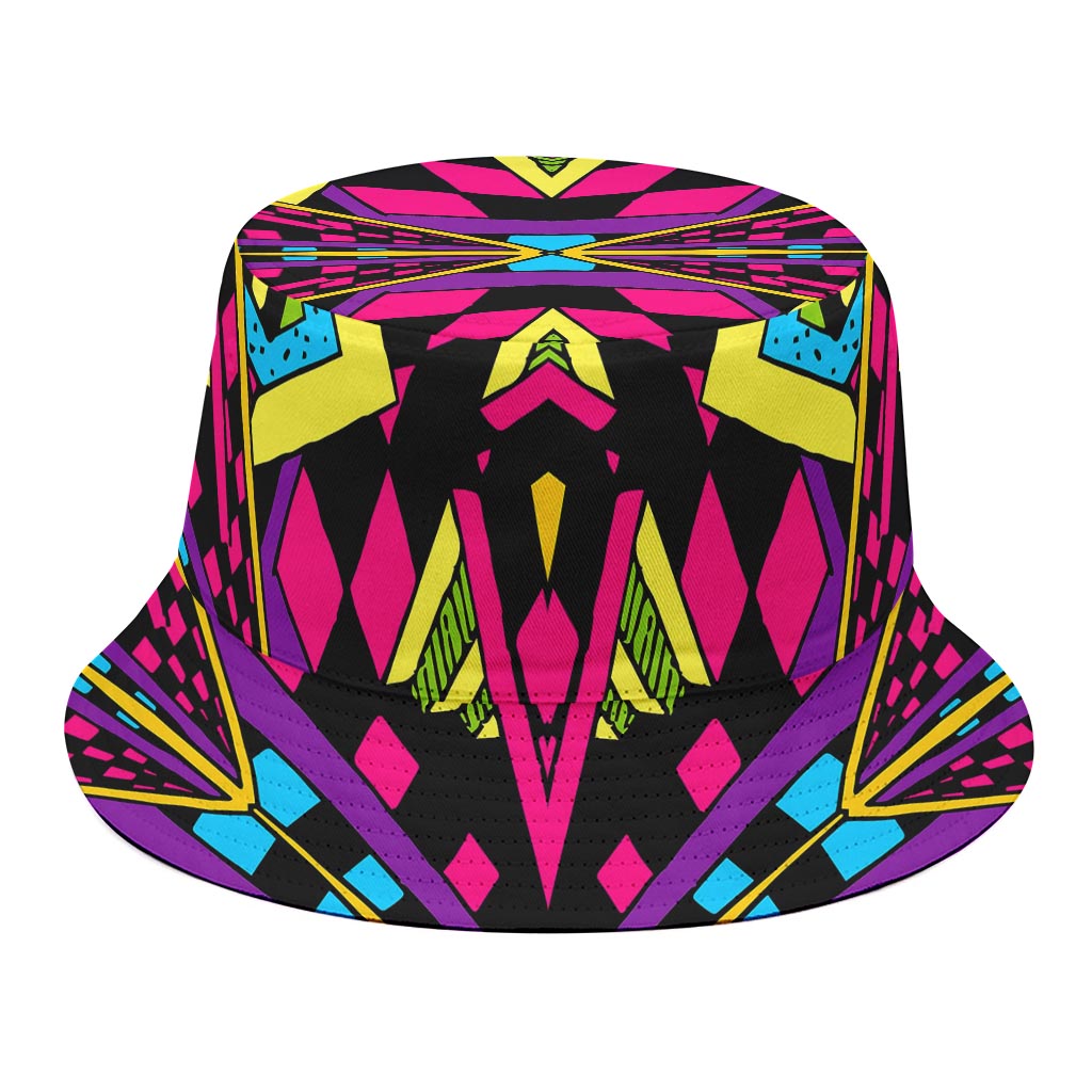 Psychedelic Ethnic Trippy Print Bucket Hat