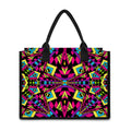 Psychedelic Ethnic Trippy Print Canvas Tote Bag