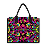 Psychedelic Ethnic Trippy Print Canvas Tote Bag