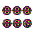 Psychedelic Ethnic Trippy Print Coaster Set