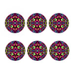 Psychedelic Ethnic Trippy Print Coaster Set