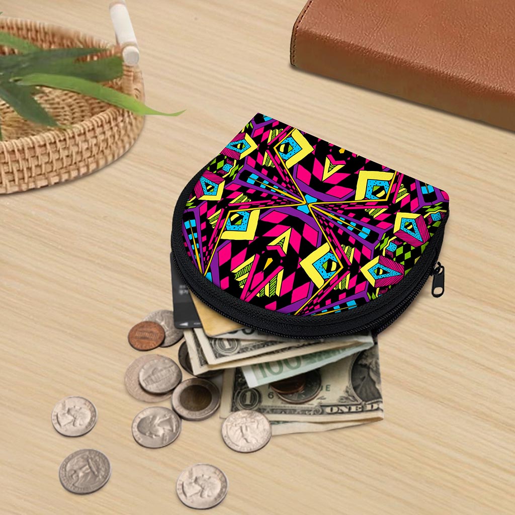 Psychedelic Ethnic Trippy Print Coin Purse