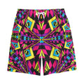 Psychedelic Ethnic Trippy Print Cotton Shorts