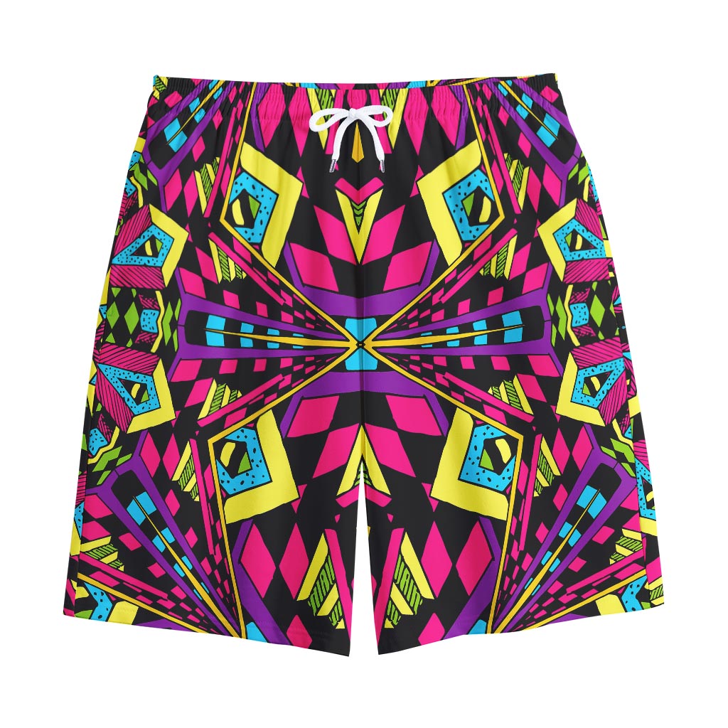 Psychedelic Ethnic Trippy Print Cotton Shorts
