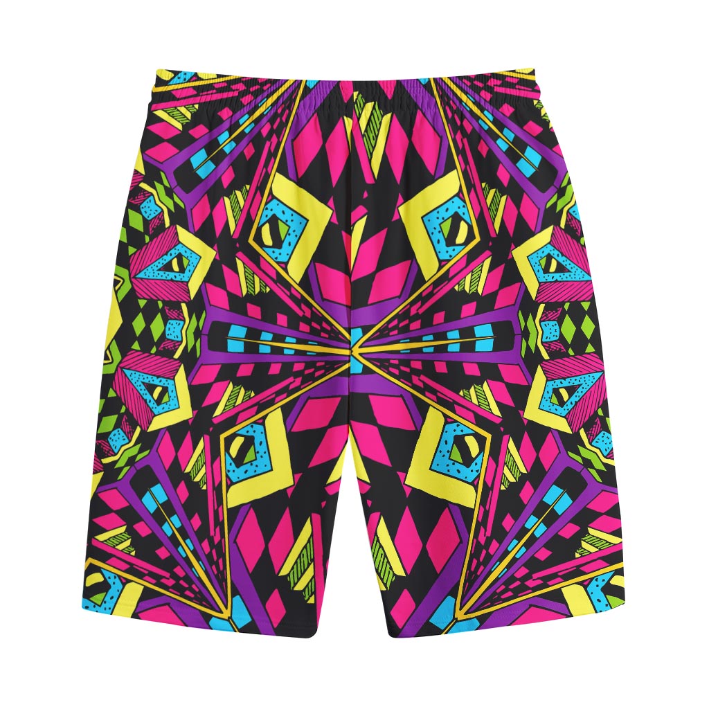 Psychedelic Ethnic Trippy Print Cotton Shorts