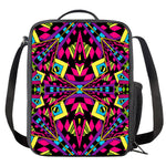 Psychedelic Ethnic Trippy Print Crossbody Lunch Bag