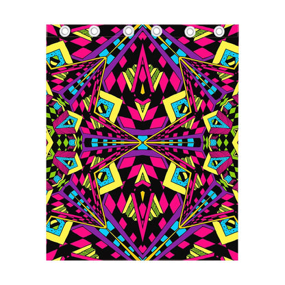 Psychedelic Ethnic Trippy Print Curtain