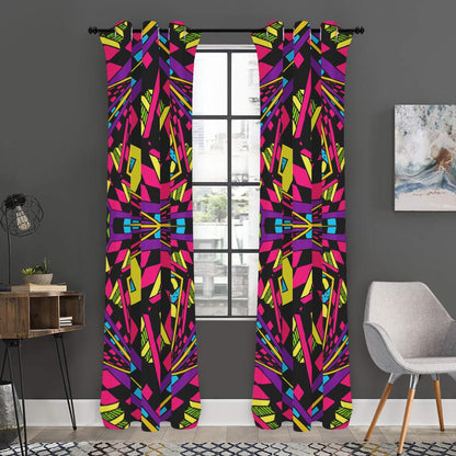 Psychedelic Ethnic Trippy Print Curtain