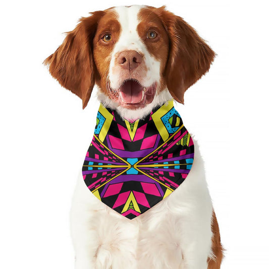 Psychedelic Ethnic Trippy Print Dog Bandana