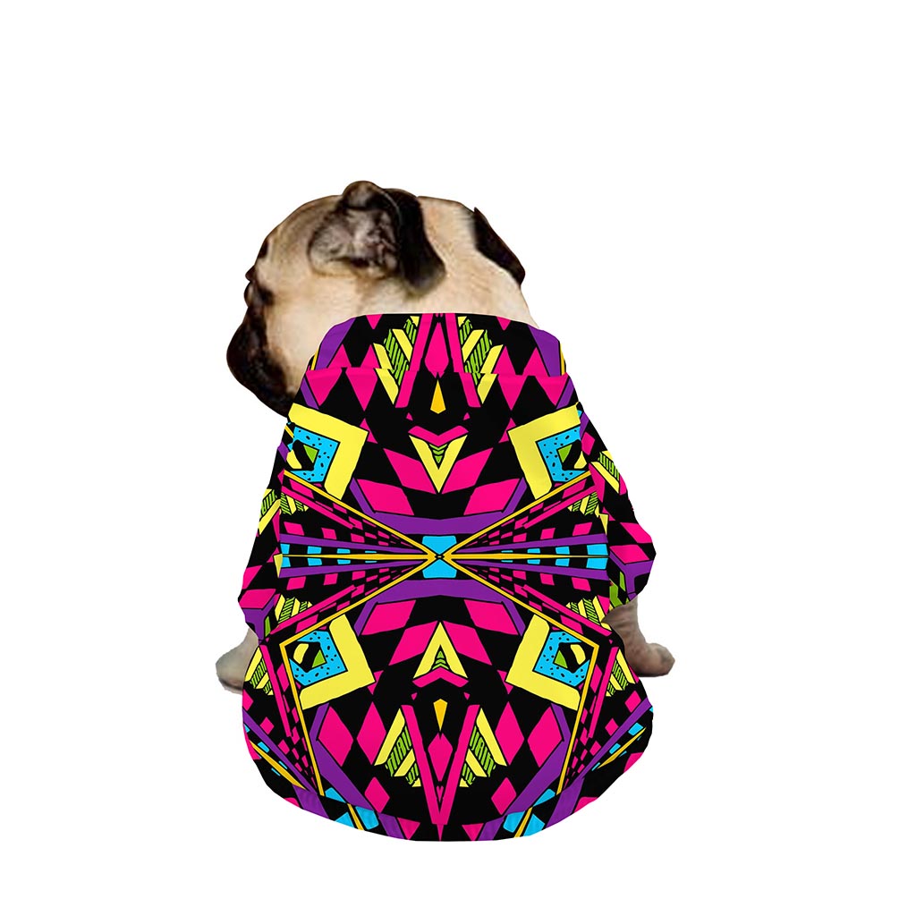Psychedelic Ethnic Trippy Print Dog Zip Up Jacket