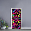 Psychedelic Ethnic Trippy Print Door Sticker