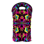 Psychedelic Ethnic Trippy Print Double Neoprene Wine Tote
