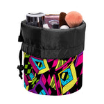 Psychedelic Ethnic Trippy Print Drawstring Makeup Bag