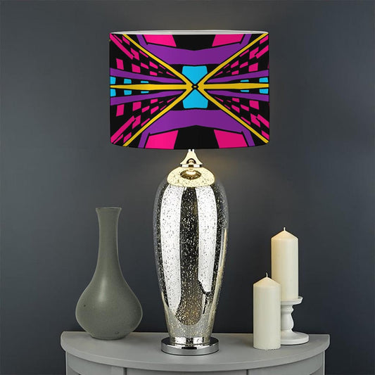 Psychedelic Ethnic Trippy Print Drum Lamp Shade