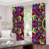 Psychedelic Ethnic Trippy Print Extra Wide Grommet Curtains