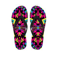 Psychedelic Ethnic Trippy Print Flip Flops