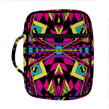 Psychedelic Ethnic Trippy Print Front Pocket Bible Bag
