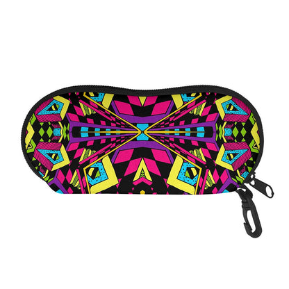 Psychedelic Ethnic Trippy Print Glasses Case