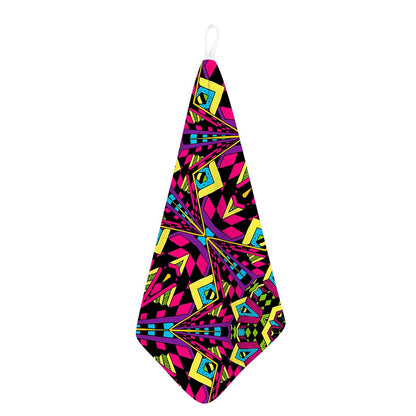 Psychedelic Ethnic Trippy Print Hand Towel