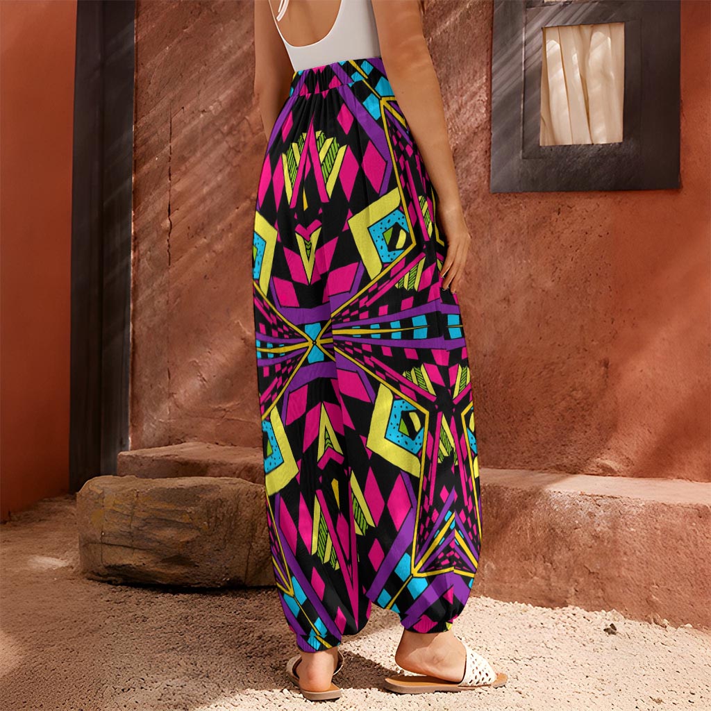 Psychedelic Ethnic Trippy Print Harem Pants