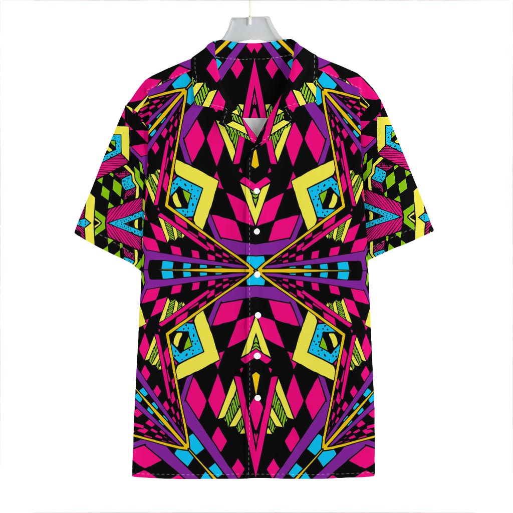Psychedelic Ethnic Trippy Print Hawaiian Shirt