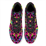 Psychedelic Ethnic Trippy Print High Top Leather Sneakers