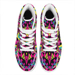 Psychedelic Ethnic Trippy Print High Top Leather Sneakers