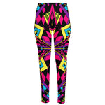 Psychedelic Ethnic Trippy Print High-Waisted Pocket Leggings