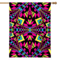 Psychedelic Ethnic Trippy Print House Flag