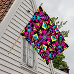 Psychedelic Ethnic Trippy Print House Flag