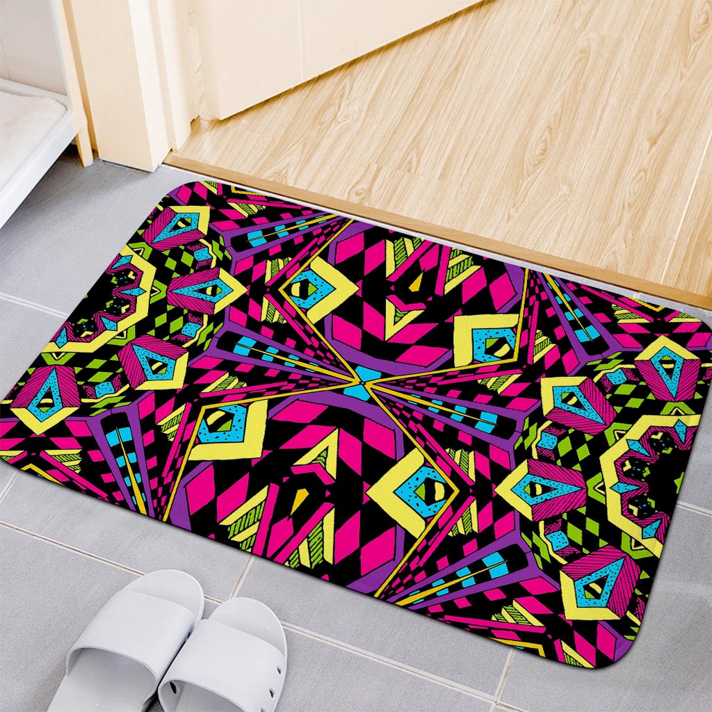 Psychedelic Ethnic Trippy Print Indoor Door Mat