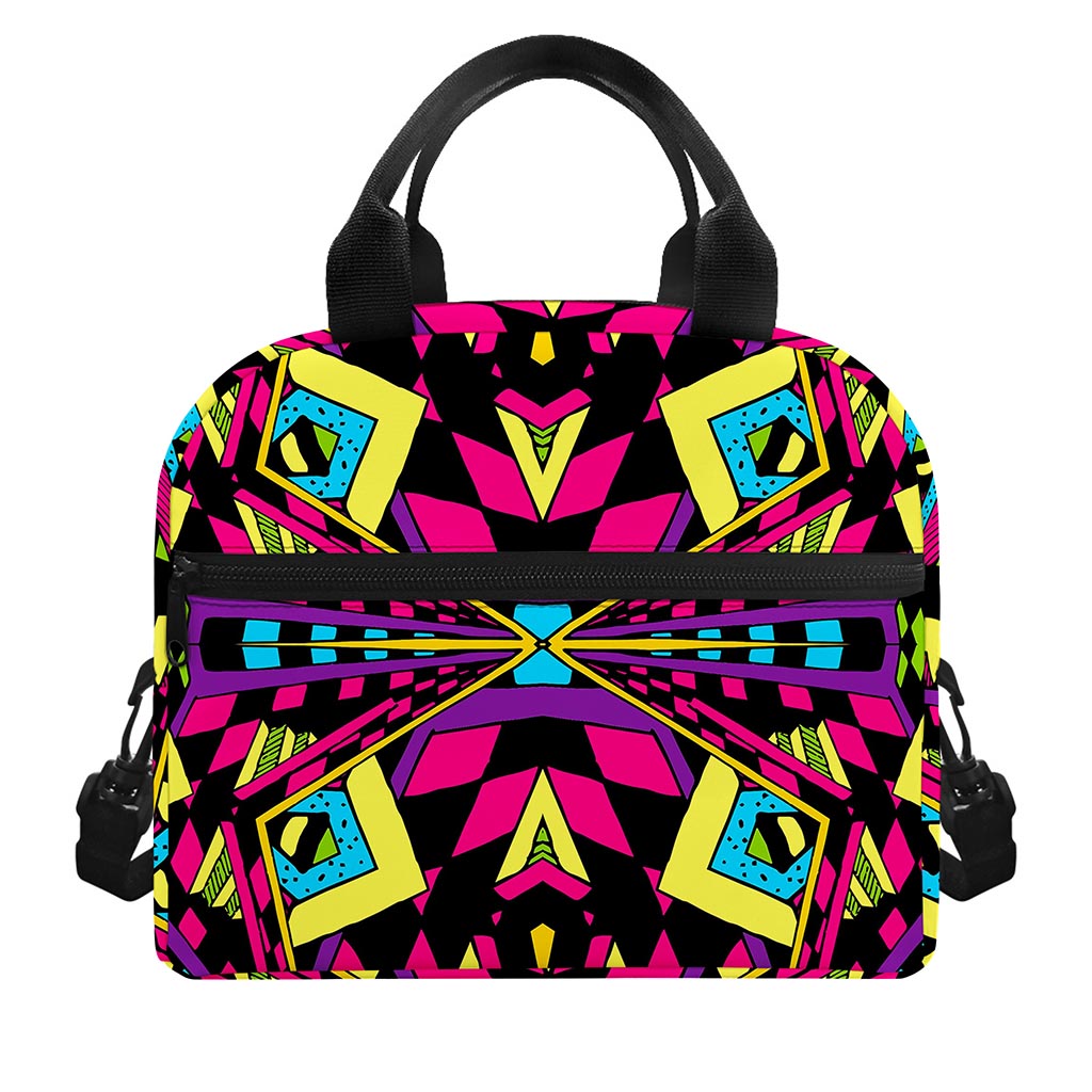 Psychedelic Ethnic Trippy Print Insulated Lunch Bag