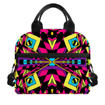 Psychedelic Ethnic Trippy Print Insulated Lunch Bag