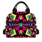 Psychedelic Ethnic Trippy Print Insulated Lunch Bag