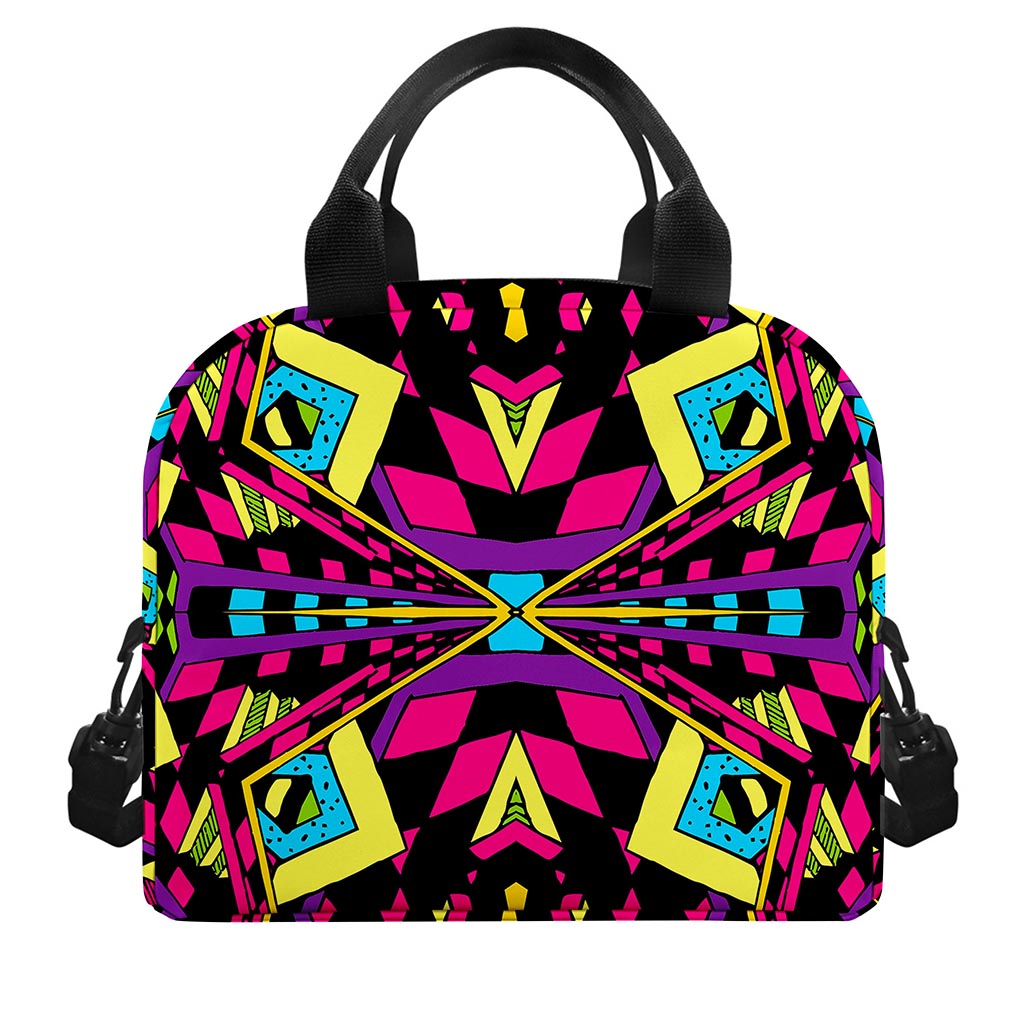 Psychedelic Ethnic Trippy Print Insulated Lunch Bag