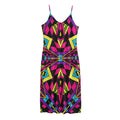 Psychedelic Ethnic Trippy Print Jersey Midi Cami Dress