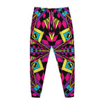 Psychedelic Ethnic Trippy Print Jogger Pants