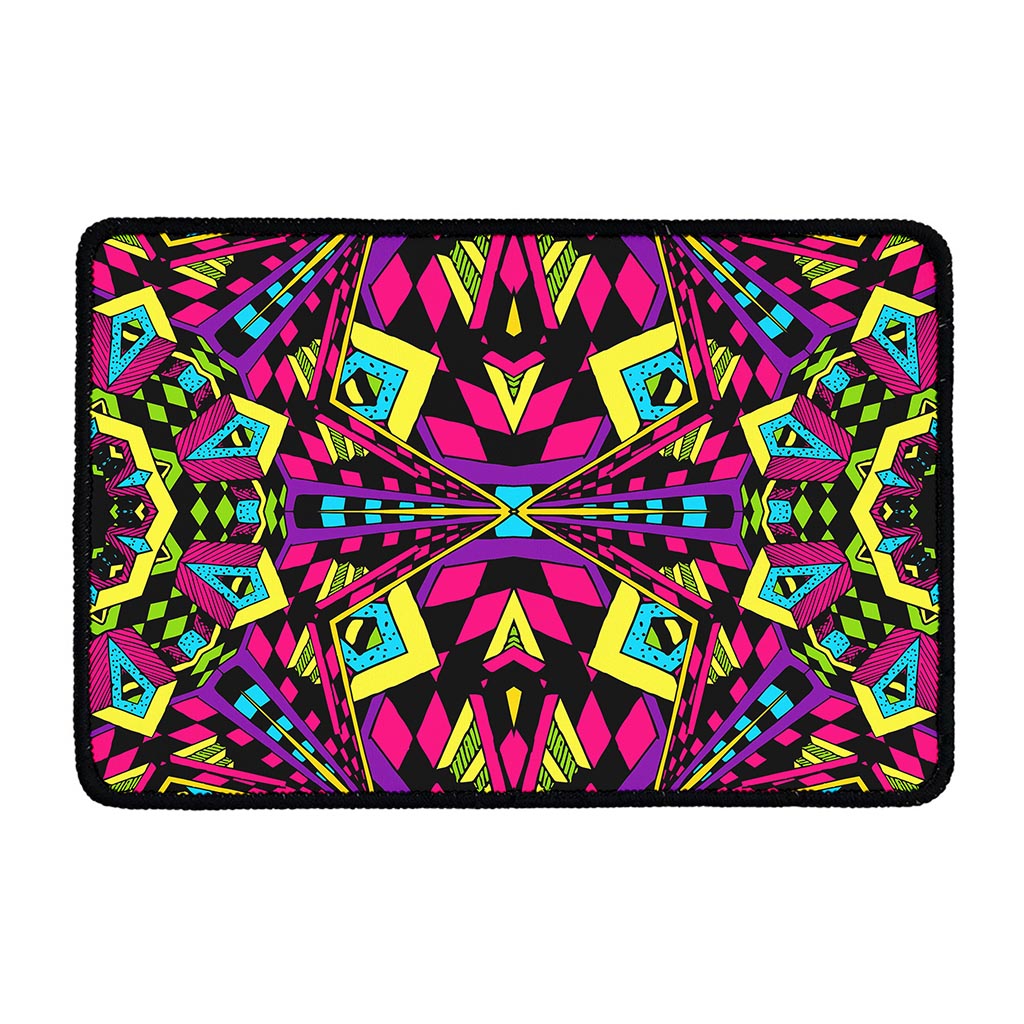 Psychedelic Ethnic Trippy Print Kitchen Mat