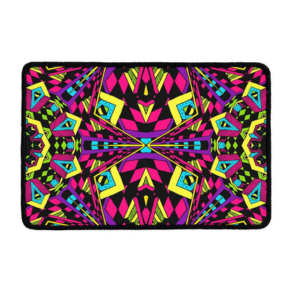 Psychedelic Ethnic Trippy Print Kitchen Mat