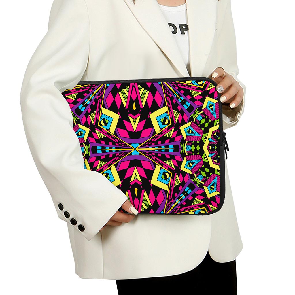 Psychedelic Ethnic Trippy Print Laptop Sleeve