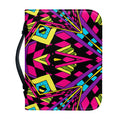 Psychedelic Ethnic Trippy Print Leather Bible Cover