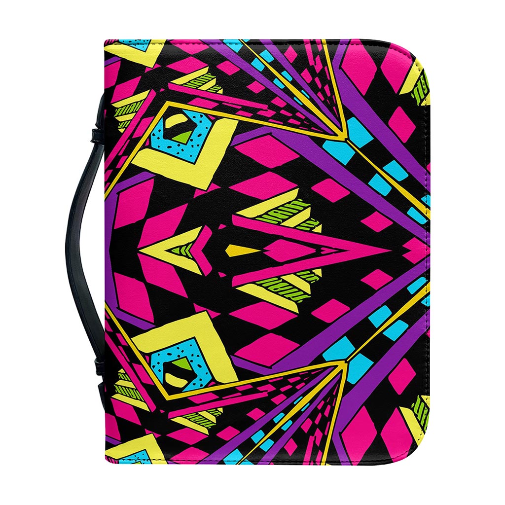 Psychedelic Ethnic Trippy Print Leather Bible Cover