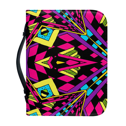 Psychedelic Ethnic Trippy Print Leather Bible Cover