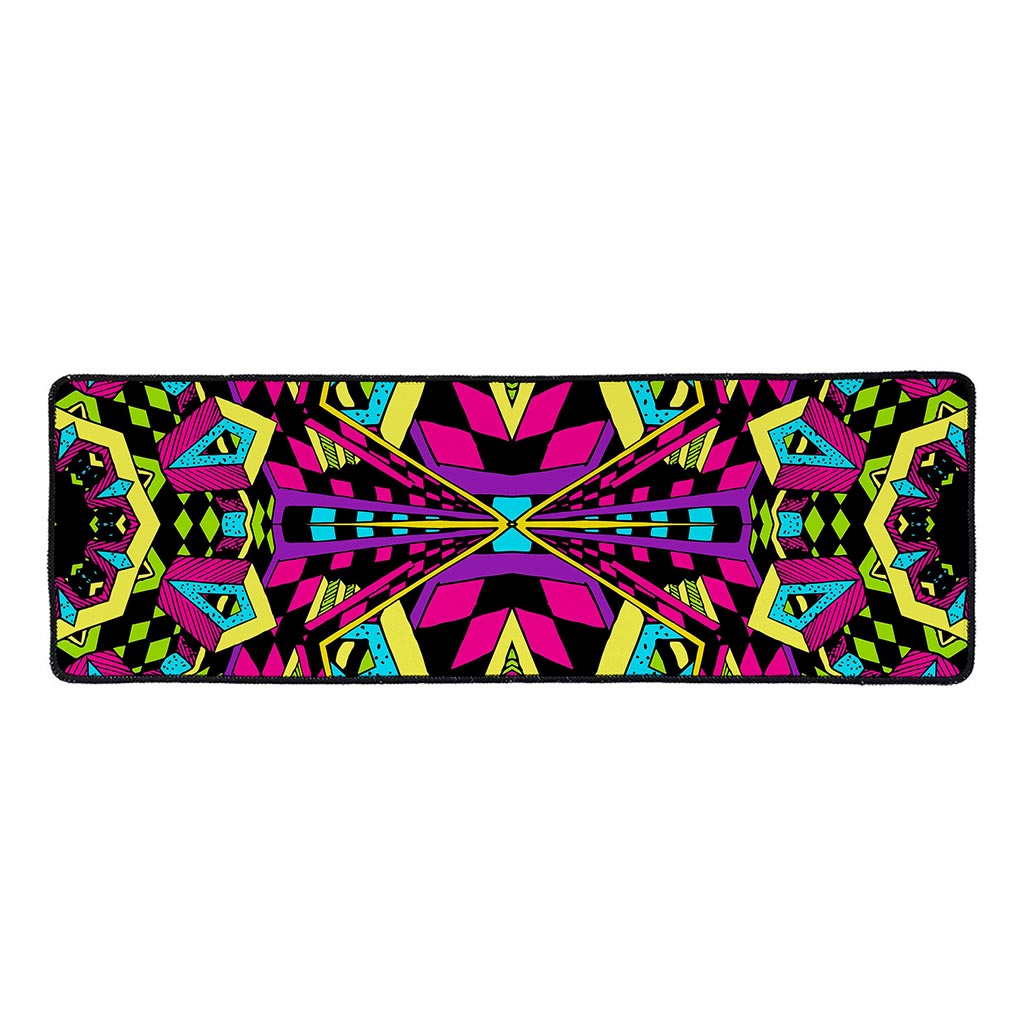 Psychedelic Ethnic Trippy Print Long Kitchen Mat