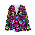 Psychedelic Ethnic Trippy Print Long Sleeve Short Coat
